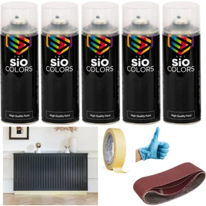 Sio Colors 5 Adet Isıya Dayanıklı Petek-Kalorifer-Radyatör-Klima Vernikli Sprey Boya Seti 400 ml