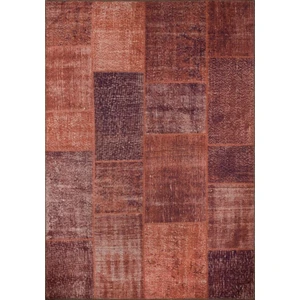Patchwork Desenli Salon Halısı, Jazz Şönil |Pamuk-Polyester| Turuncu Halı Al 62