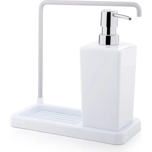 Luna Askılı Mutfak Sıvı Sabunluk Beyaz