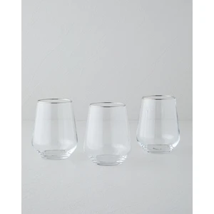 English Home Gleam Cam 3'lü Bardak 425 ml Silver