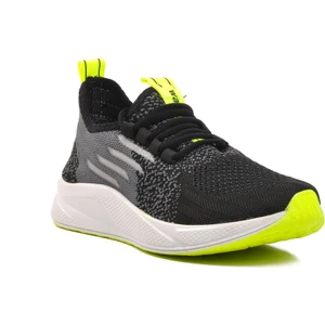 Siyah-Beyaz-Fosfor Sarı  Spor Ayakkabı