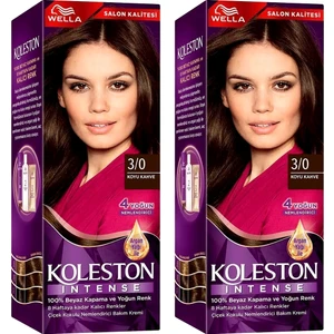 Wella Koleston Intense Saç Boyası 3/0 Koyu Kahve - Salon Kalitesi 2x
