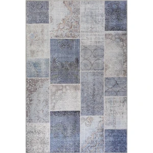 Patchwork Desenli Salon Halısı, Jazz Şönil |Pamuk-Polyester| Gri Halı Al 83