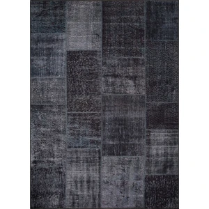 Patchwork Desenli Salon Halısı, Jazz Şönil |Pamuk-Polyester| Siyah Halı Al 81