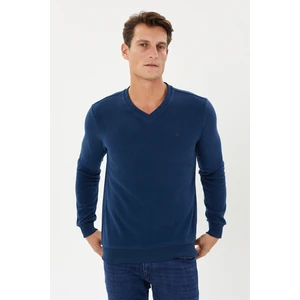 Tony Montana Kadife Selanik Basic V Yaka Sweatshirt- KS-1401