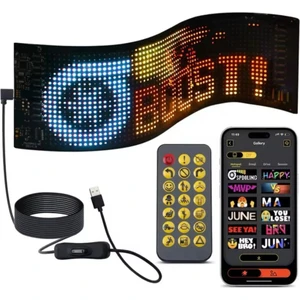 Araç LED Matrix Cama Yapışkanlı Telefonla Kontrol Edilebilen Kişiselleştirilebilir Uzaktan Kumandalı