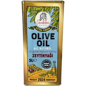Gustolea Nature Organik Bebek Soğuk Sıkım Naturel Sızma Zeytinyağı 2024 Mahsul (0,3 ASİT) 5 L