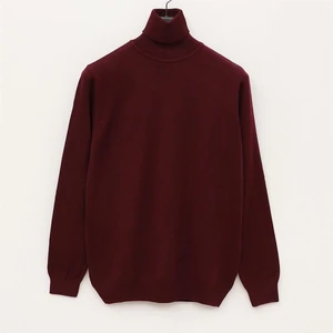 Erkek Şardonsuz Uzun Kol Ince Kazak - 180539 - Koyu Vişne