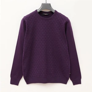 Erkek Şardonsuz Uzun Kol Ince Sweatshirt - 180970 - Mürdüm