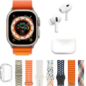 BGG Tech I20 Ultra Max 49MM 7 Kordon + Air Pro ve Kasa Koruyucu Akıllı Saat