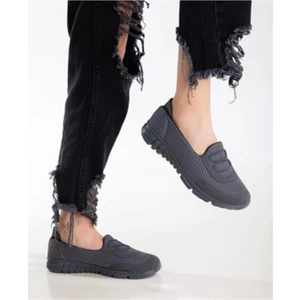 Afilli kadın Füme Koyu Gri Günlük Spor Bağcıksız Rahat Hafif Memory Anne Yürüyüş Ayakkabı