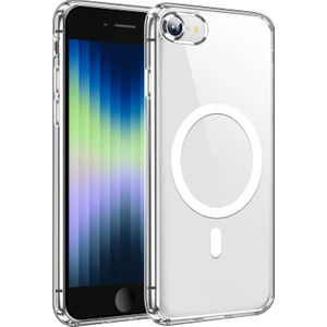 Case World Apple iPhone 7 Kılıf Magsafe Kablosuz Şarj Destekli Şeffaf Silikon Kapak