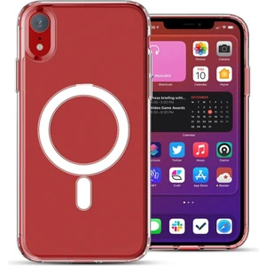 Case World Apple iPhone Xr Kılıf Magsafe Kablosuz Şarj Destekli Şeffaf Silikon Kapak