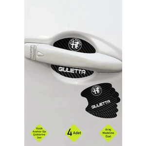 Kocamın Tasarımı Alfa Romeo Giulietta Için Karbon Çizik Önleyici Özel Tasarım Şık Kapı Içi Folyo Seti Giulietta Yazılı