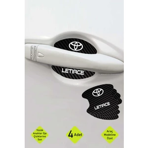 Kocamın Tasarımı Karbon Desenli Toyota Letiace Modeline Uygun Kapı Içi Çizik Koruma ve Estetik Folyo Takımı Letiace Yazılı