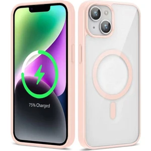 Apple iPhone 14 Kılıf Magsafe Wireless Şarj Özellikli Tam Koruma Renkli Sert Silikon Kapak