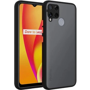 Oppo A15S Kılıf Mat Parmak Izi Yapmaz Kamera Korumalı Renkli Tuşlu Sert Silikon