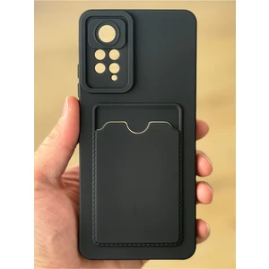 Xiaomi Redmi Note 12 Pro Kılıf Kamera Korumalı Kartlıklı Cüzdanlı Kırmızı Tuşlu Siyah Silikon Ofix Kapak