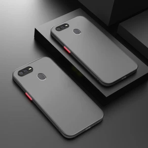 Oppo A5S Kılıf Mat Parmak Izi Yapmaz Kamera Korumalı Renkli Tuşlu Sert Silikon Kapak
