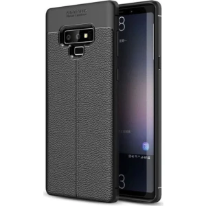 Samsung Galaxy Note 9 Kılıf Rugan Armor Deri Görünümlü Parmak İzi Yapmaz Dayanıklı Niss Silikon Kapak