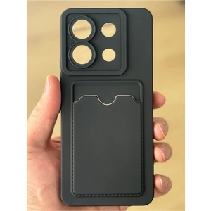 Xiaomi Redmi Note 13 Pro 4g Kılıf Kamera Lens Korumalı Kartlıklı Cüzdanlı Yumuşak Silikon Kapak