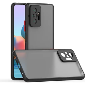 Xiaomi Redmi Note 10 Pro Kılıf Mat Parmak Izi Yapmaz Kamera Korumalı Renkli Tuşlu Sert Silikon Kapak