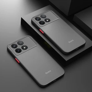 Poco F6 Pro Kılıf Mat Parmak Izi Yapmaz Kamera Korumalı Renkli Tuşlu Sert Silikon