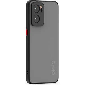 Oppo Reno 7 4g Kılıf Mat Parmak Izi Yapmaz Kamera Korumalı Renkli Tuşlu Sert Silikon