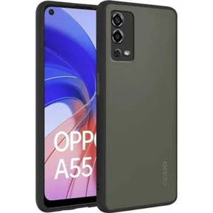 Oppo A55 4g Kılıf Mat Parmak Izi Yapmaz Kamera Korumalı Renkli Tuşlu Sert Silikon