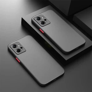 Xiaomi Redmi Note 12 Kılıf Mat Parmak Izi Yapmaz Kamera Korumalı Renkli Tuşlu Sert Silikon