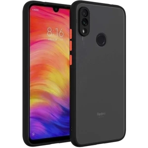 Xiaomi Redmi Note 7 Kılıf Mat Parmak Izi Yapmaz Kamera Korumalı Renkli Tuşlu Sert Silikon