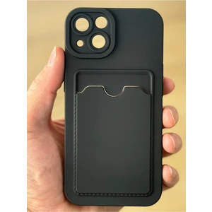 Apple iPhone 13 Kılıf Kamera Lens Korumalı Kartlıklı Cüzdanlı Yumuşak Silikon Kapak