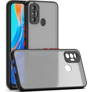 Tecno Spark 7t Kılıf Mat Parmak Izi Yapmaz Kamera Korumalı Renkli Tuşlu Sert Silikon Kapak