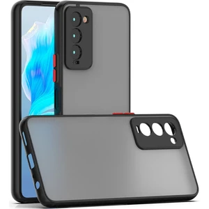 Tecno Camon 18 Kılıf Mat Parmak Izi Yapmaz Kamera Korumalı Renkli Tuşlu Sert Silikon Kapak