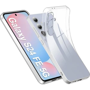 Samsung Galaxy S24 Fe Kılıf Şeffaf Kamera Korumalı Renksiz Esnek Silikon Kapak Kilif