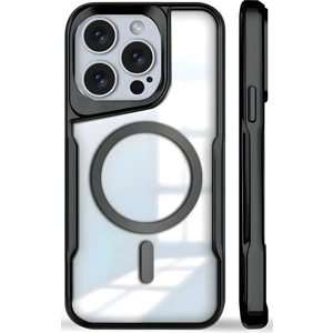 Apple iPhone 15 Pro Kılıf Prizma Kamera Çıkıntılı Magsafe Şarj Destekli Mat Renkli Şeffaf Kapak