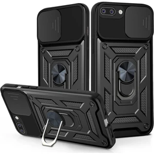 Apple iPhone 6s Uyumlu Kılıf Kamera Korumalı Sürgülü Yüzüklü Armor Military Tank Zırh