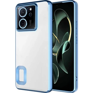 Xiaomi Mi 13T Kılıf Kamera Lens Korumalı Şeffaf Renkli Logo Gösteren Parlak Kapak