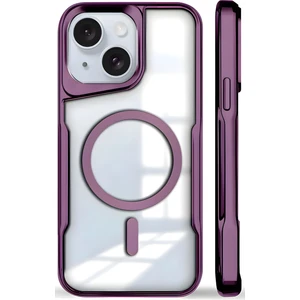 Apple iPhone 14 Plus Kılıf Prizma Kamera Çıkıntılı Magsafe Şarj Destekli Mat Renkli Şeffaf Kapak