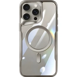 Apple iPhone 15 Pro Kılıf Prizma Kamera Çıkıntılı Magsafe Şarj Destekli Mat Renkli Şeffaf Kapak