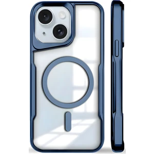 Apple iPhone 15/14/13 Kılıf Prizma Kamera Çıkıntılı Magsafe Şarj Destekli Mat Renkli Şeffaf Kapak