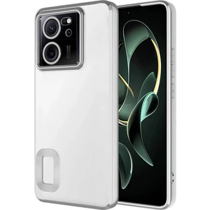 Xiaomi Mi 13T Pro Kılıf Kamera Lens Korumalı Şeffaf Renkli Logo Gösteren Parlak Kapak