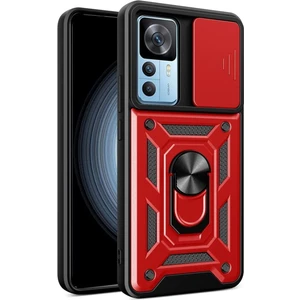 Xiaomi Mi 12T Pro Kılıf Kamera Korumalı Sürgülü Yüzüklü Armor Military Tank