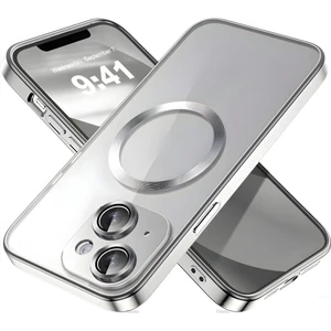 Apple iPhone 15 Kılıf Kamera Lens Korumalı Logo Gösteren Arkası Şeffaf Parlak Kenarlı Kapak