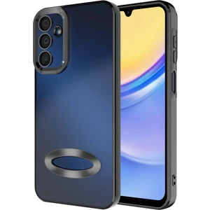 Samsung Galaxy A25 Kılıf Kamera Lens Korumalı Şeffaf Renkli Logo Gösteren Parlak Kapak