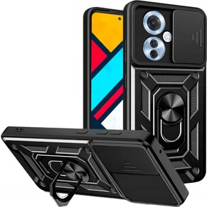 Oppo Reno 11F 5g Kılıf Kamera Korumalı Sürgülü Yüzüklü Armor Military Tank Koruyucu Kapak