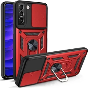 Samsung Galaxy S22 Plus Uyumlu Kılıf Kamera Korumalı Sürgülü Yüzüklü Armor Military Tank Zırhlı