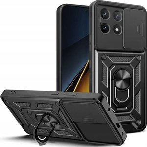 Poco X6 Pro 5g Kılıf Kamera Korumalı Sürgülü Yüzüklü Armor Tank Kapak