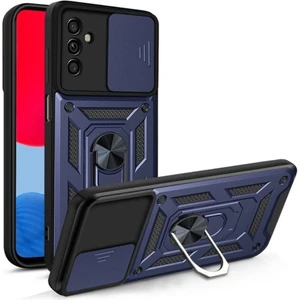 Samsung Galaxy M23 Kılıf Kamera Korumalı Sürgülü Yüzüklü Armor Military Tank