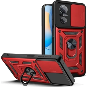Huawei Nova 9 Se Kılıf Kamera Korumalı Sürgülü Yüzüklü Armor Military Tank Koruyucu Kapak